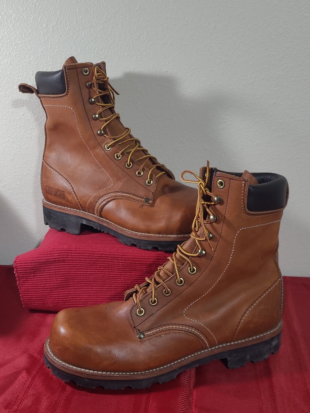 Vintage Lehigh 100 Miralug Steel Toe Premium Leather Work Logger Boots